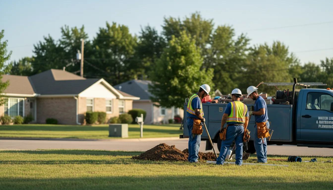 Residential water line and bathroom plumbing service in Lindale, TX